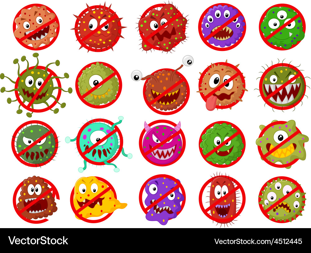 Stop virus Royalty Free Vector Image - VectorStock