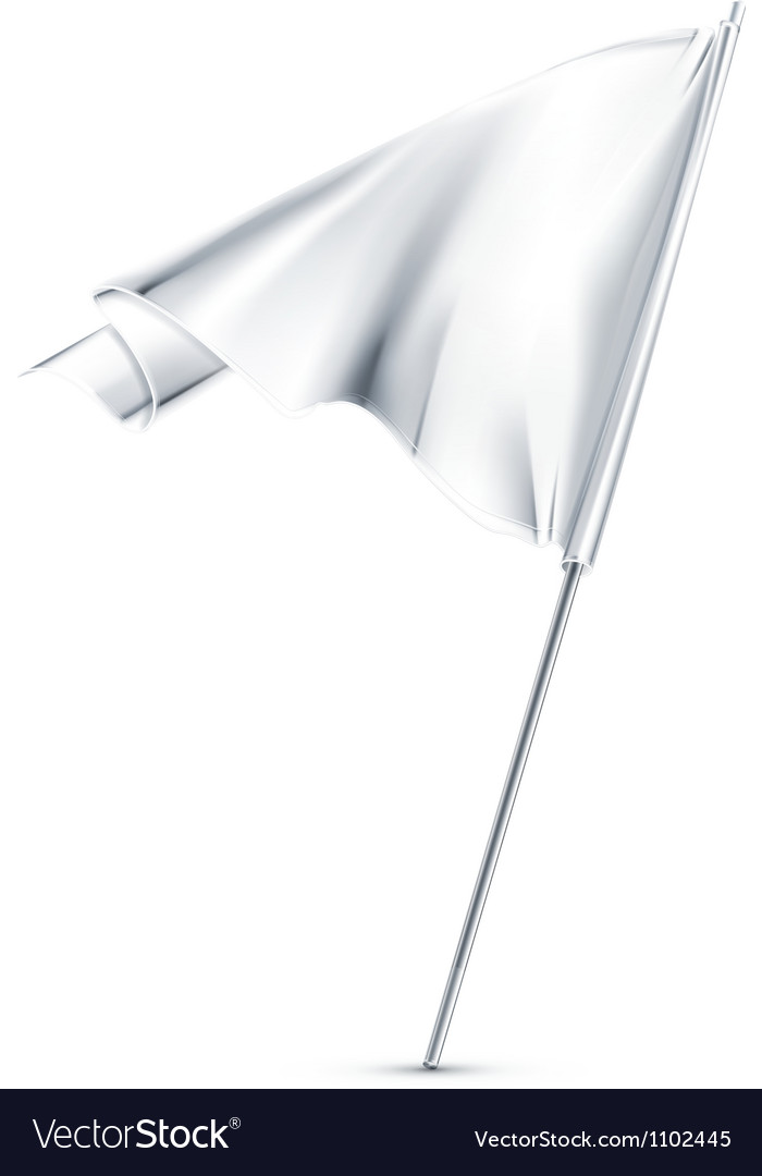 White flag Royalty Free Vector Image VectorStock