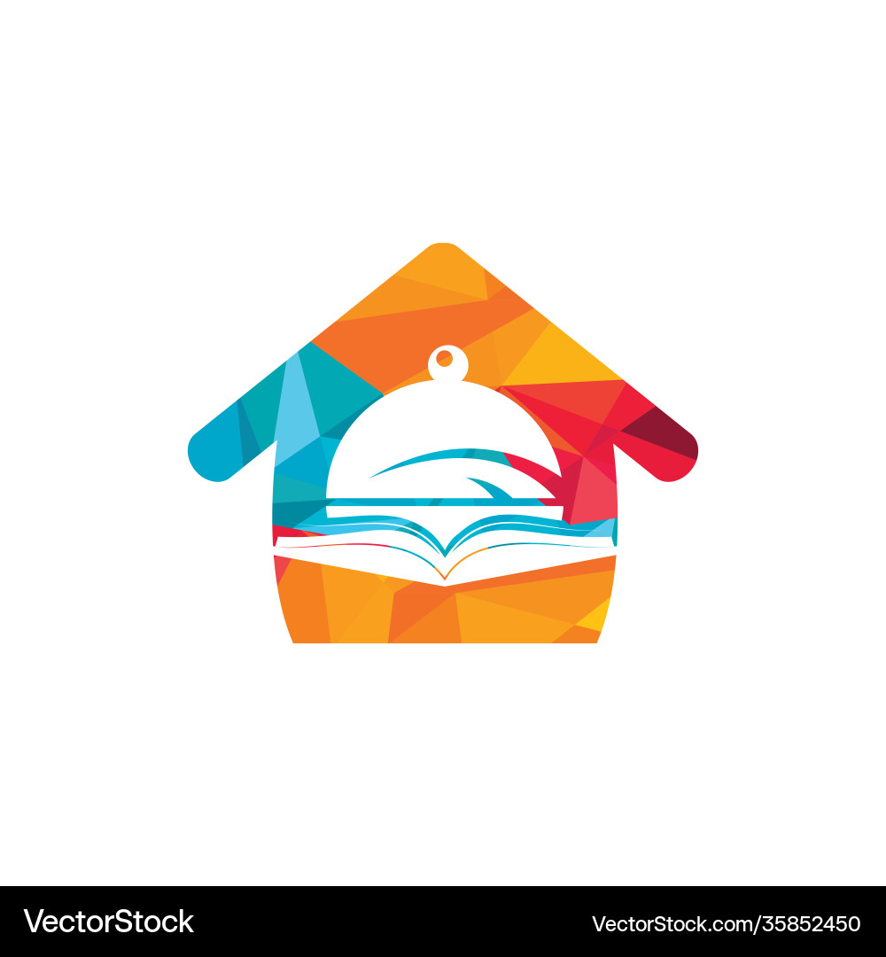 Food education logo design Royalty Free Vector Image