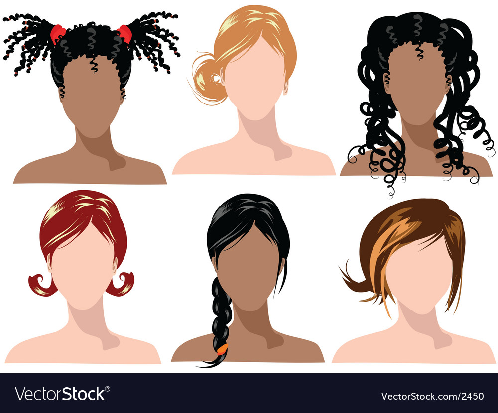  Hair styles Royalty Free Vector Image - VectorStock