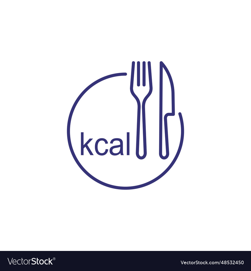 Kcal line icon Royalty Free Vector Image - VectorStock