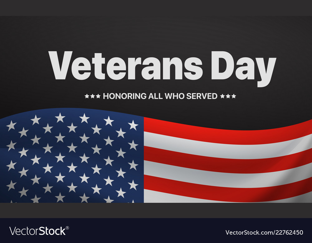 Veterans day honoring all who served Royalty Free Vector