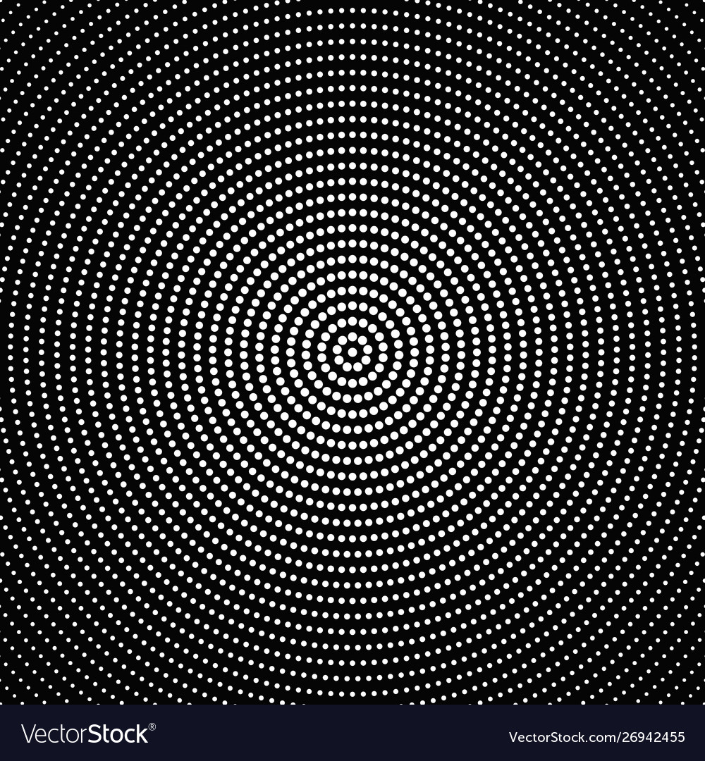 Black and white geometric round circle pattern Vector Image