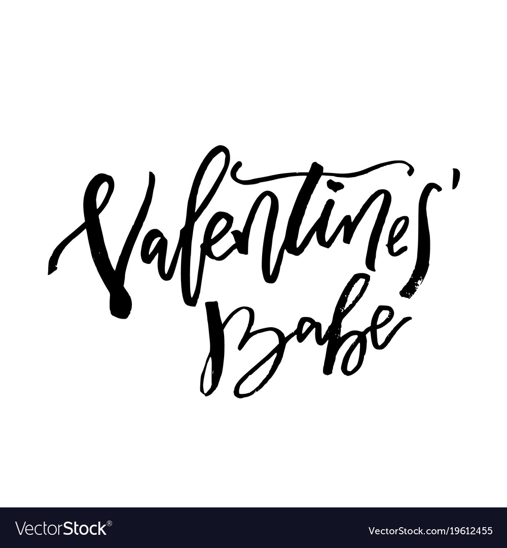 Happy valentines day card with calligraphy text Vector Image