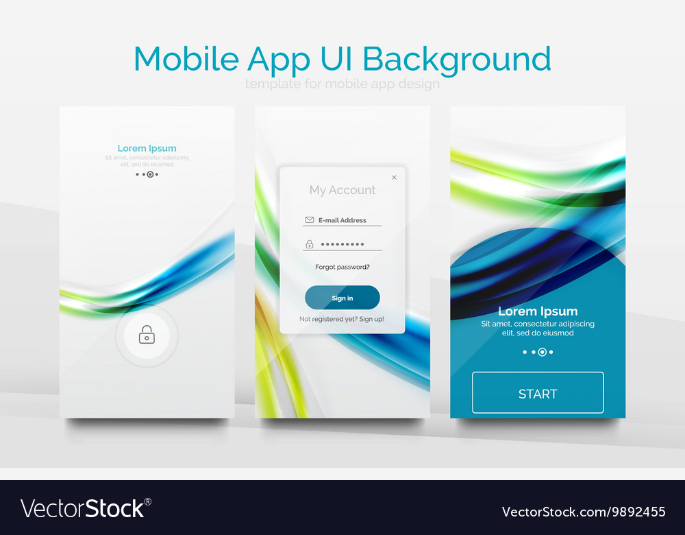 Mobile application interface background design Vector Image