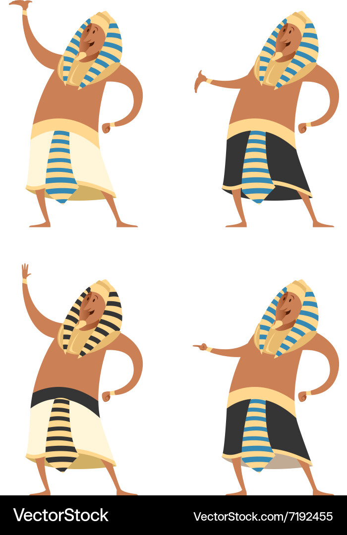 Set pharaons Royalty Free Vector Image - VectorStock