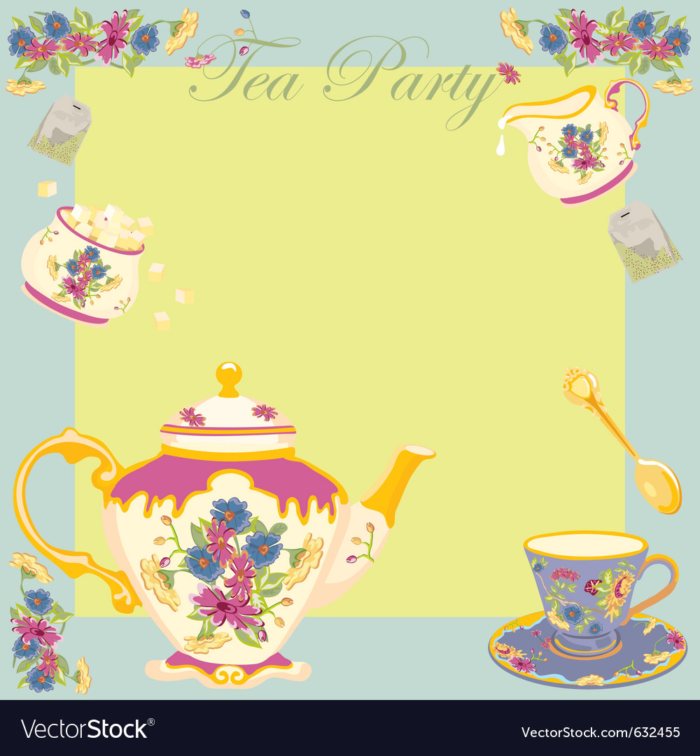 tea party invitation royalty free vector image