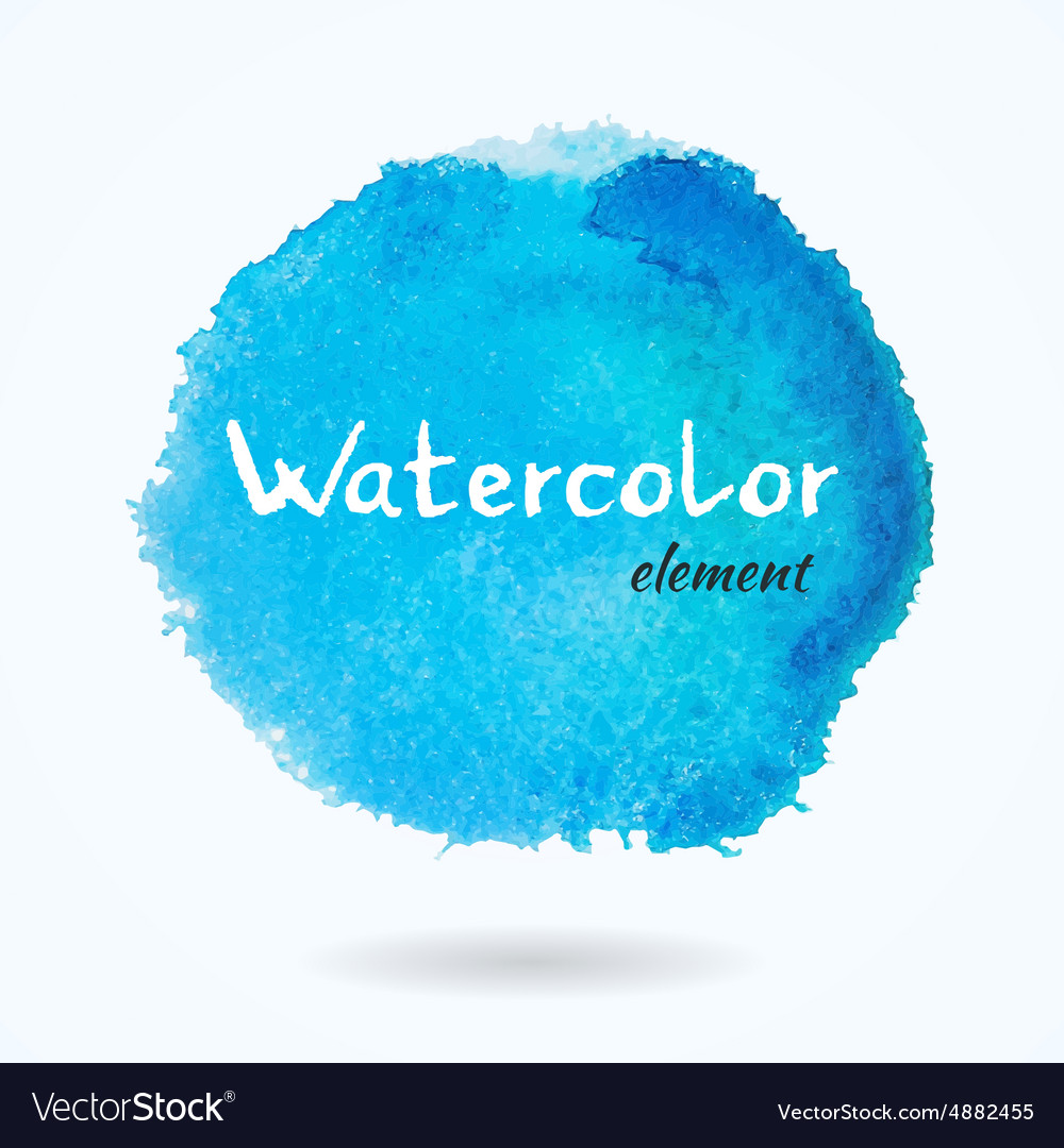 Watercolor Bright Blue Element Royalty Free Vector Image Watercolor Bright Blue Element Royalty Free Vector Image