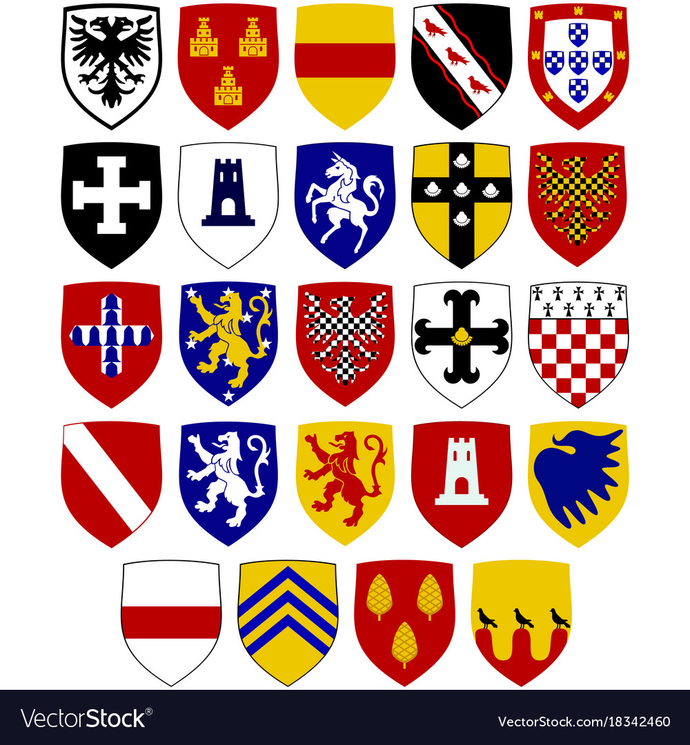 Coats of hospitaller knights Royalty Free Vector Image