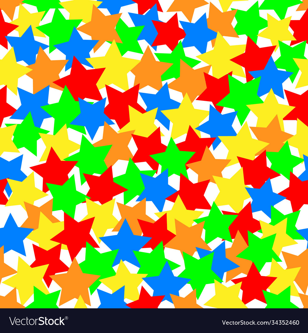 Colored stars childish background for print Vector Image