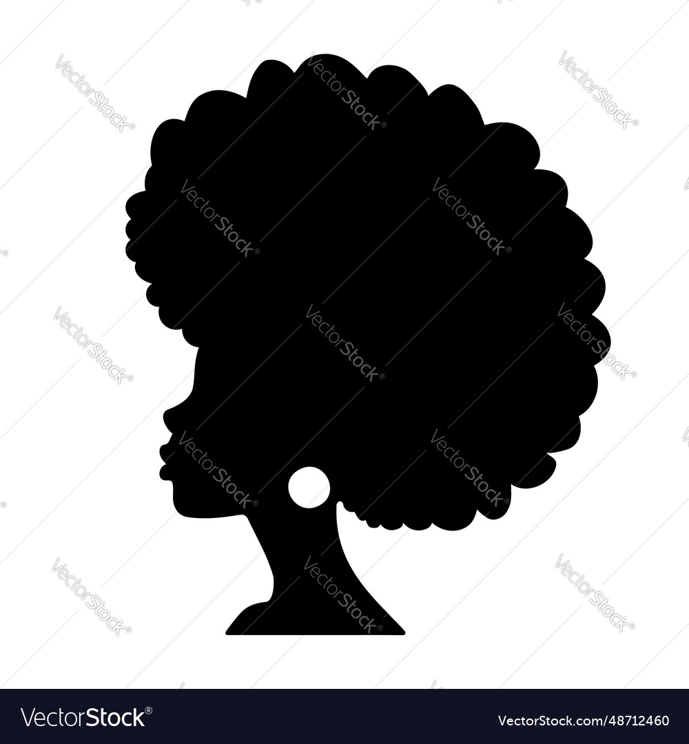 Fashion african american woman head profile Vector Image