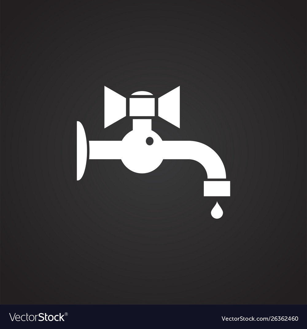 Faucet related icon on background for graphic Vector Image