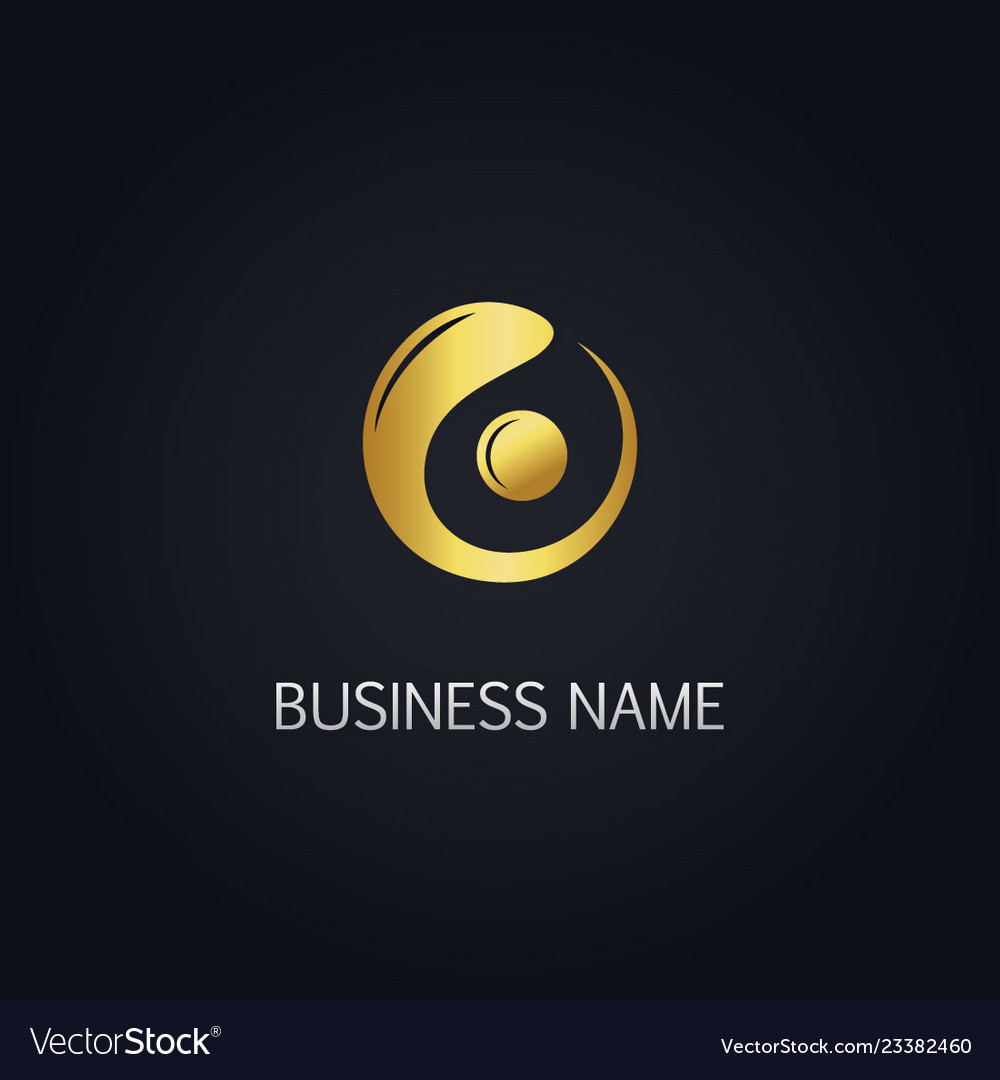 Gold Round Abstract Spot Logo Royalty Free Vector Image Spot Logo Royalty Free Vector Image