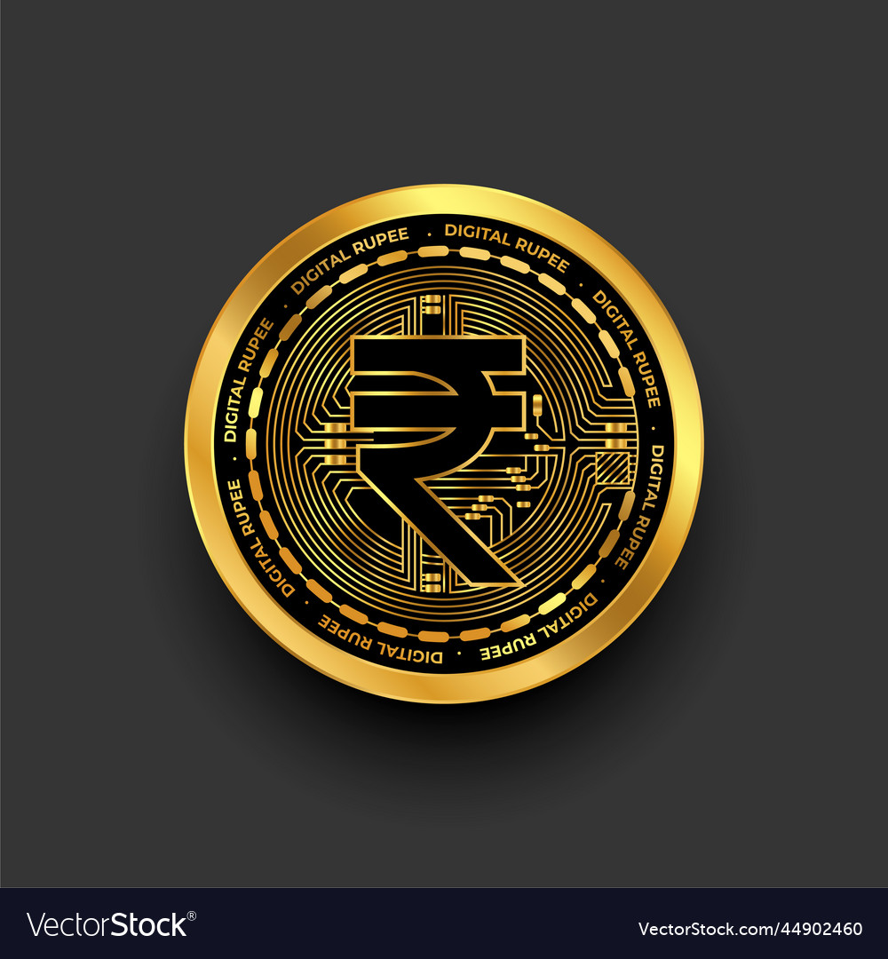 isolated-digital-currency-symbol-of-indian-rupee-vector-image