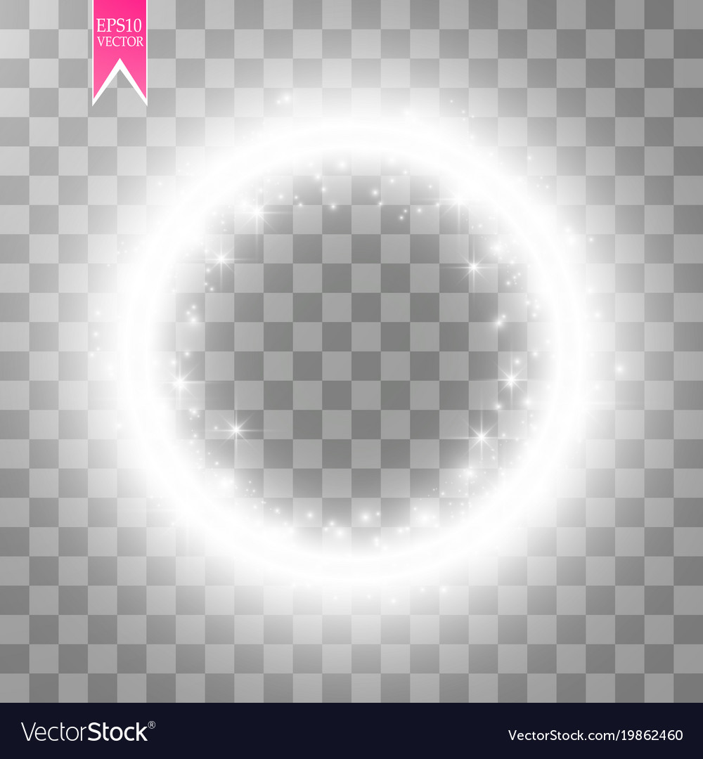 Light ring with round shiny frame Royalty Free Vector Image