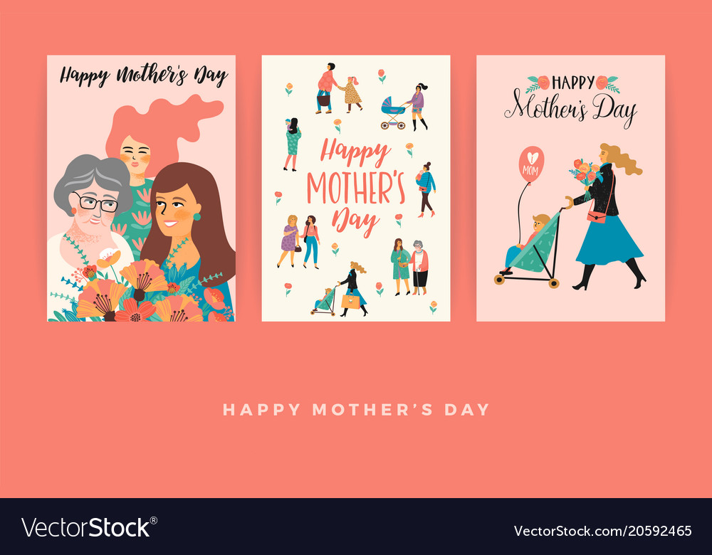 happy mothers day templates for card royalty free vector mothers day templates
