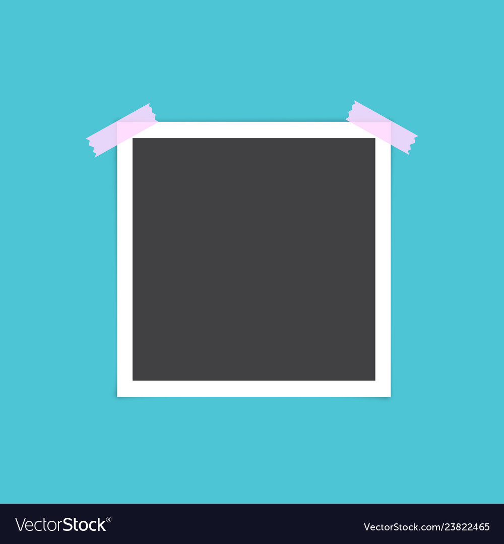 Photo frame with shadow on a transparent backdrop Vector Image