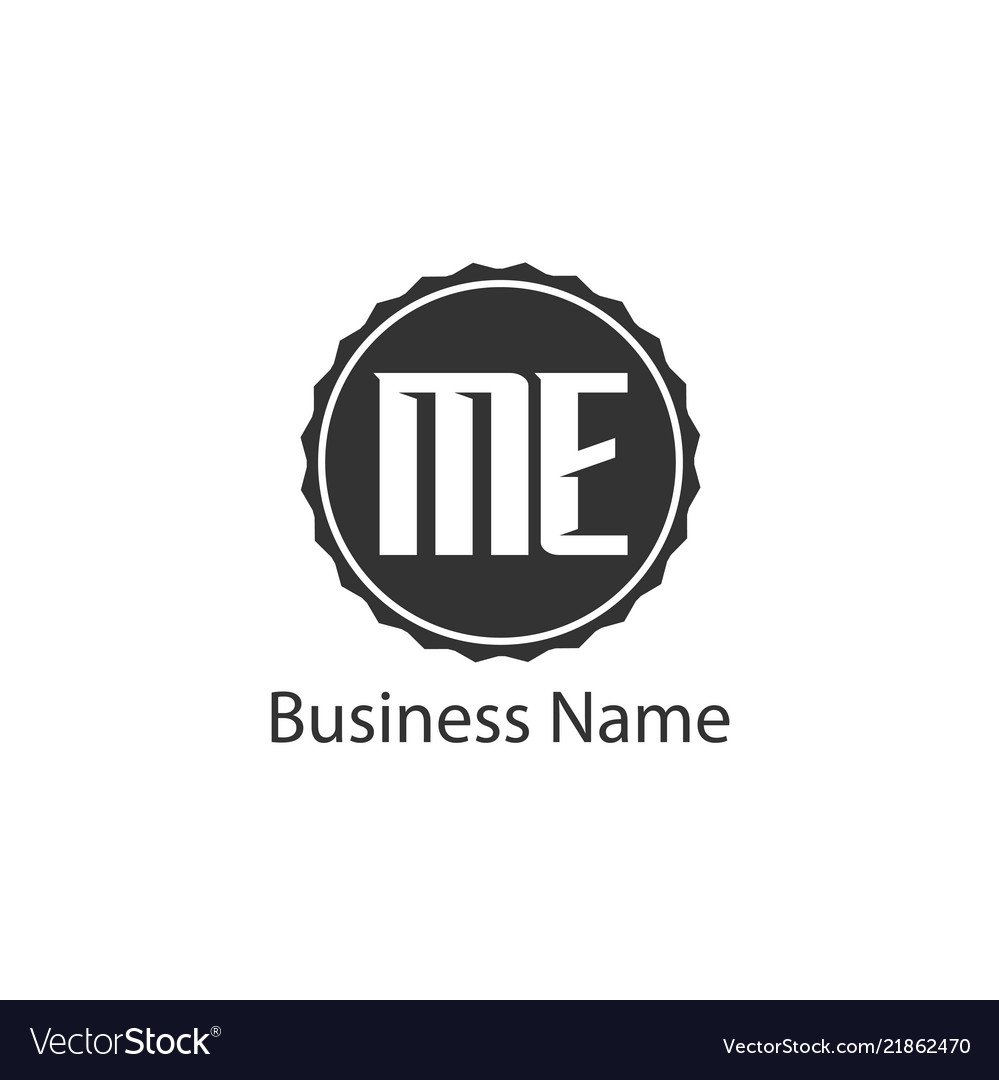 Initial letter me logo template design Royalty Free Vector