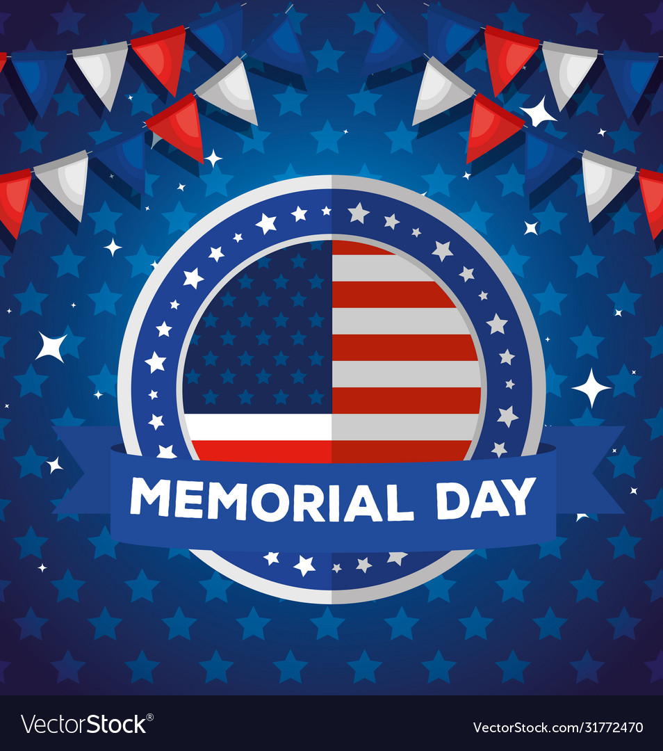 Memorial day honoring all who served Royalty Free Vector