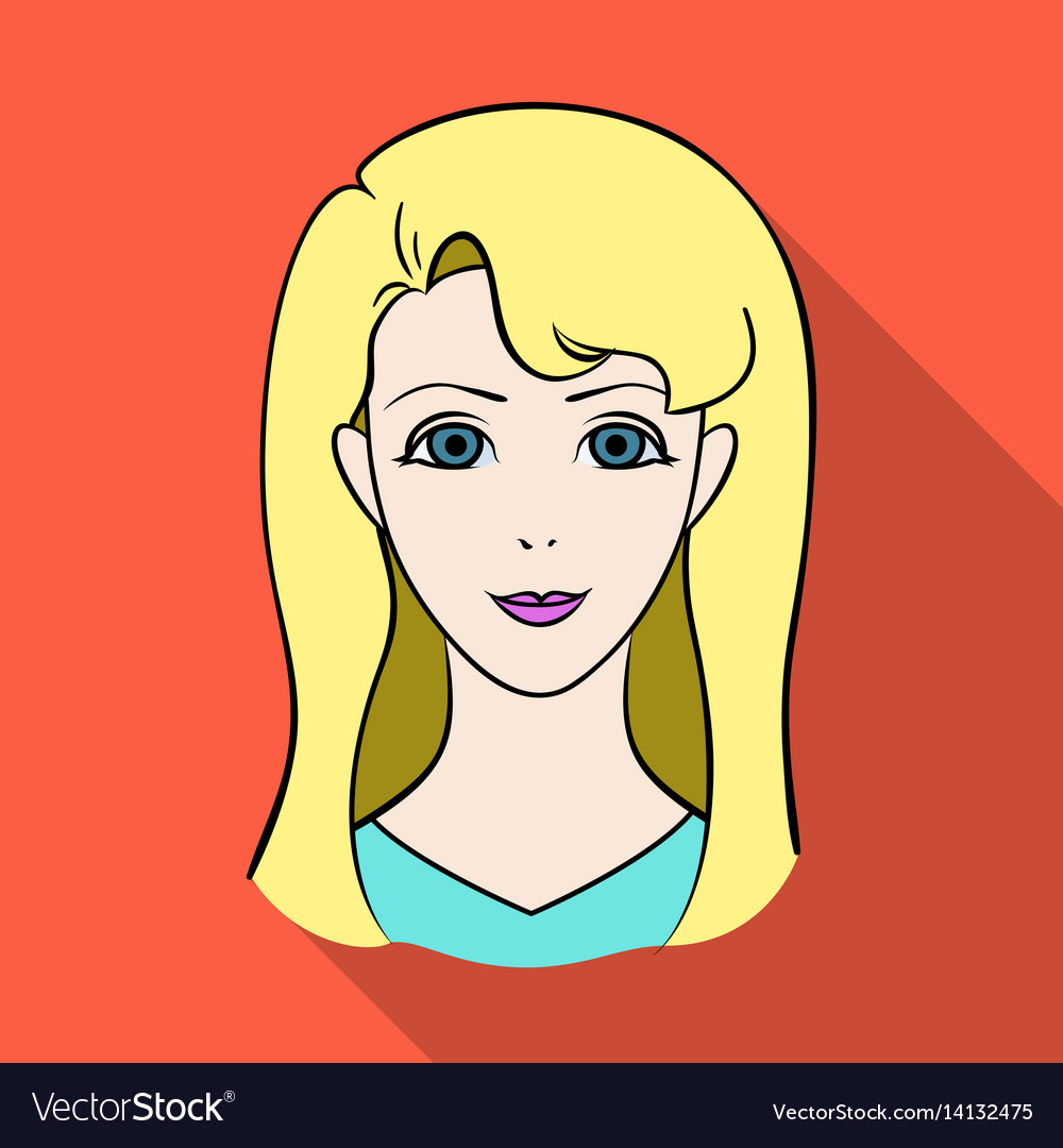 Avatar Girl With White Hair Avatar And Face Vector Image