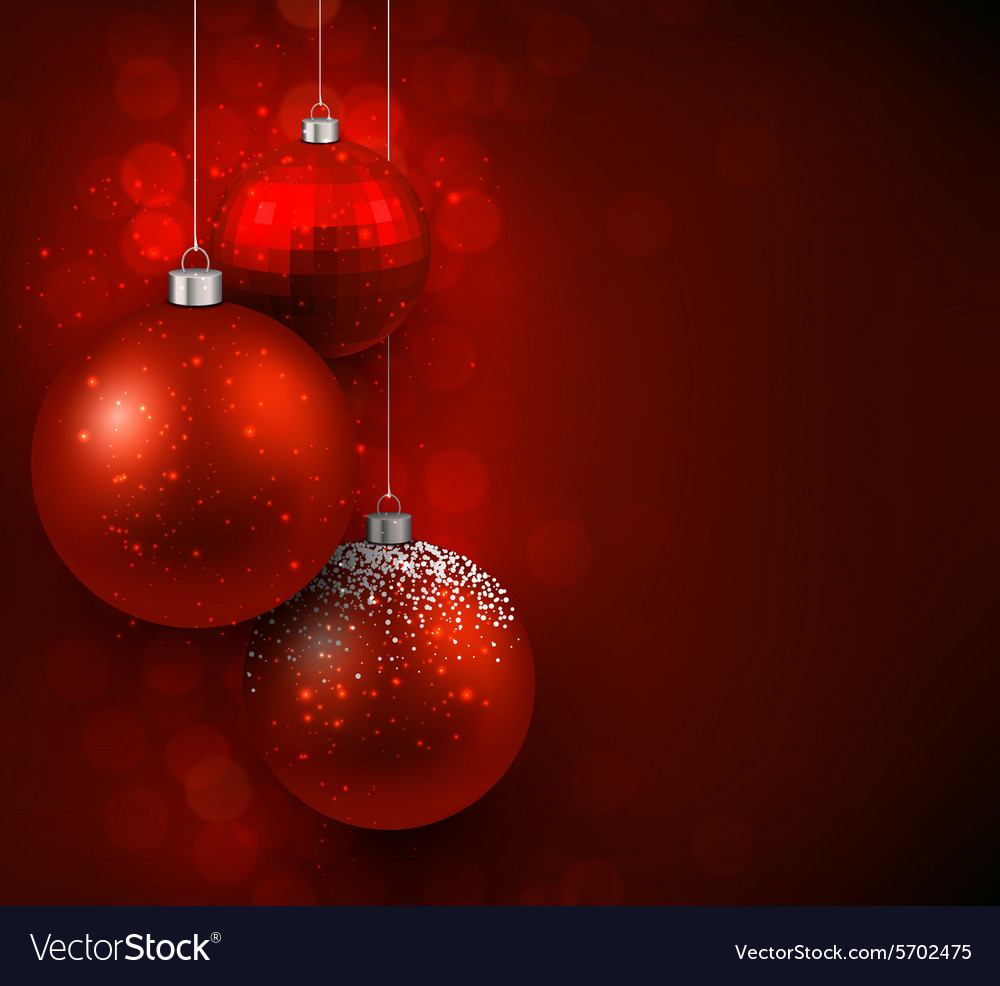 Background with red christmas balls