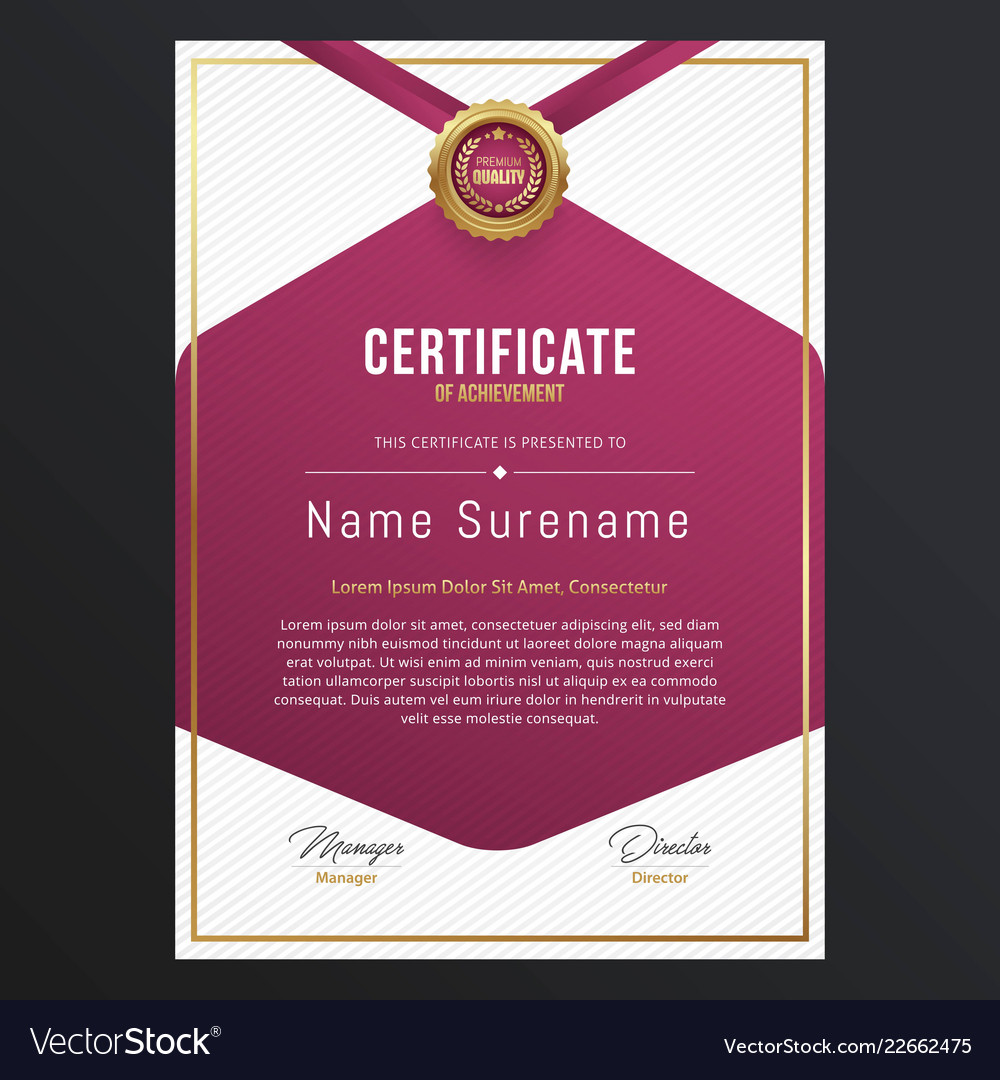 Certificate template Royalty Free Vector Image