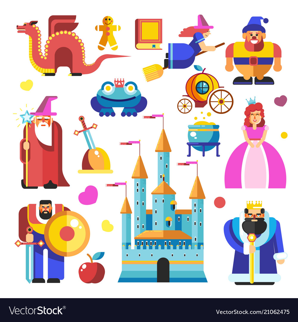 Fairy tale characters set Royalty Free Vector Image