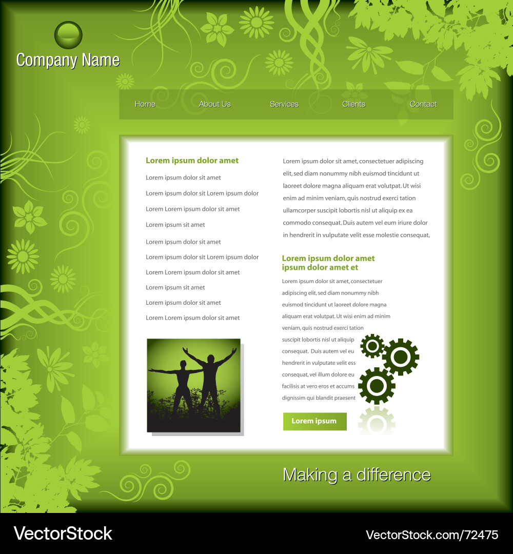 Web template Royalty Free Vector Image - VectorStock