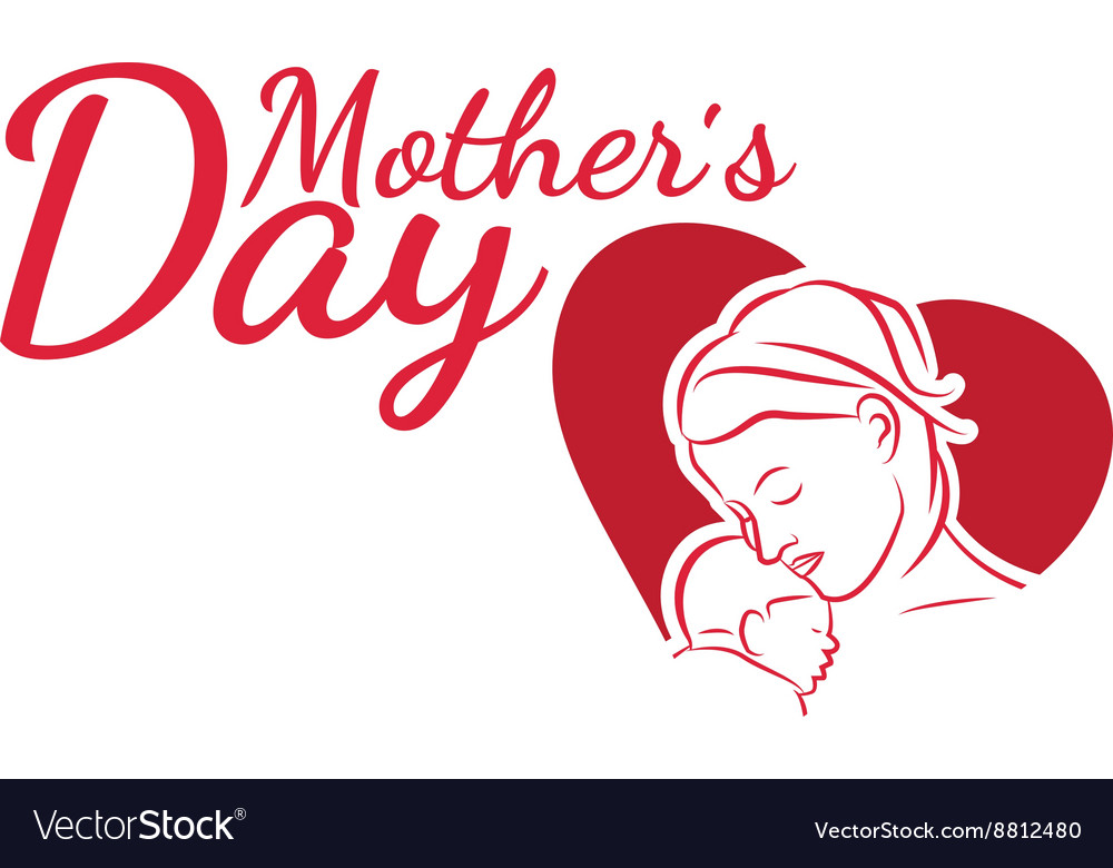 For Happy Mother Day congratulation card Vector Image