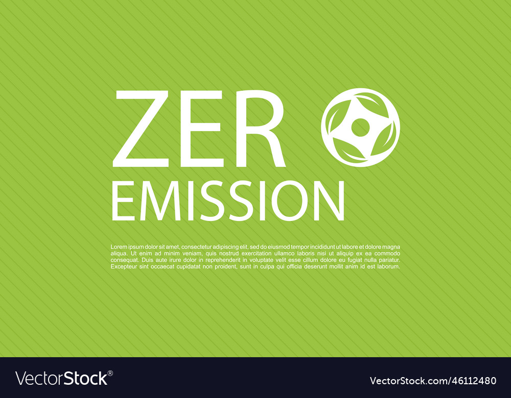 Zero emission background suitable for industry Vector Image