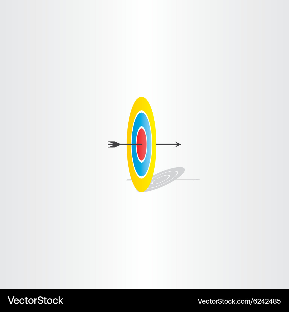 Arrow and target sign logo Royalty Free Vector Image