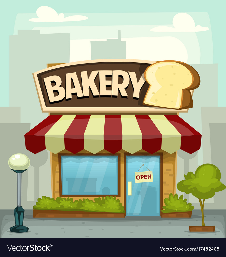 Cartoon Bakery - Bakery Cartoon Store Vector Illustration Building ...