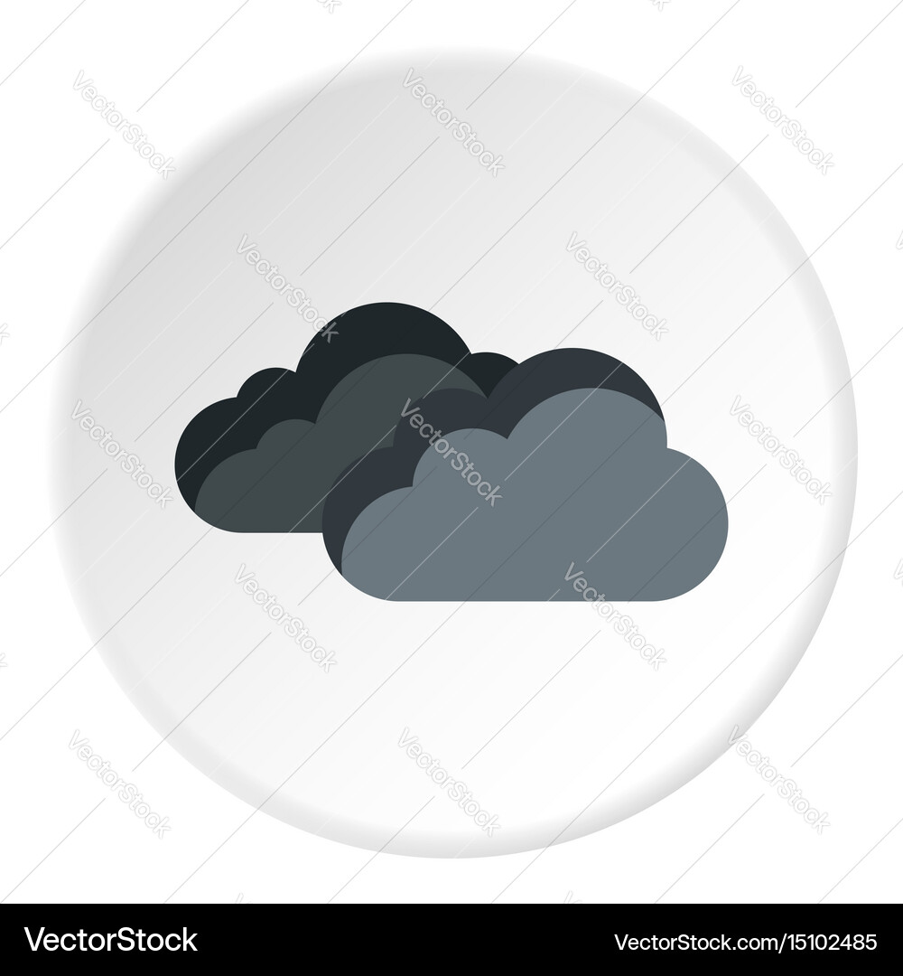 Clouds icon flat style Royalty Free Vector Image