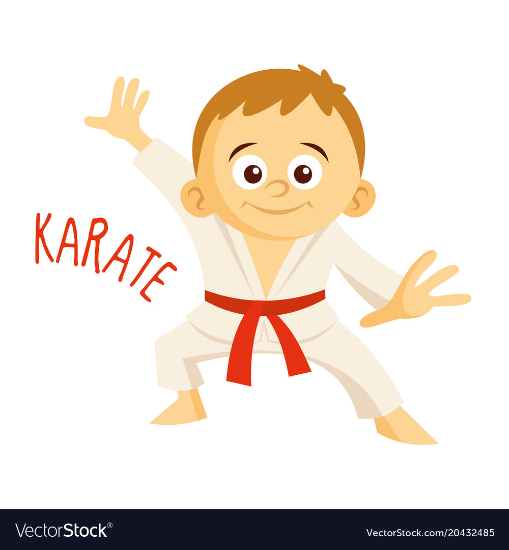 Kinds of sports athlete karate Royalty Free Vector Image