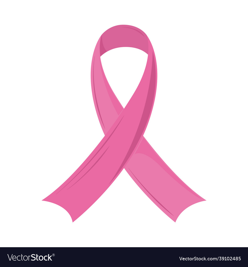 Pink ribbon awareness Royalty Free Vector Image