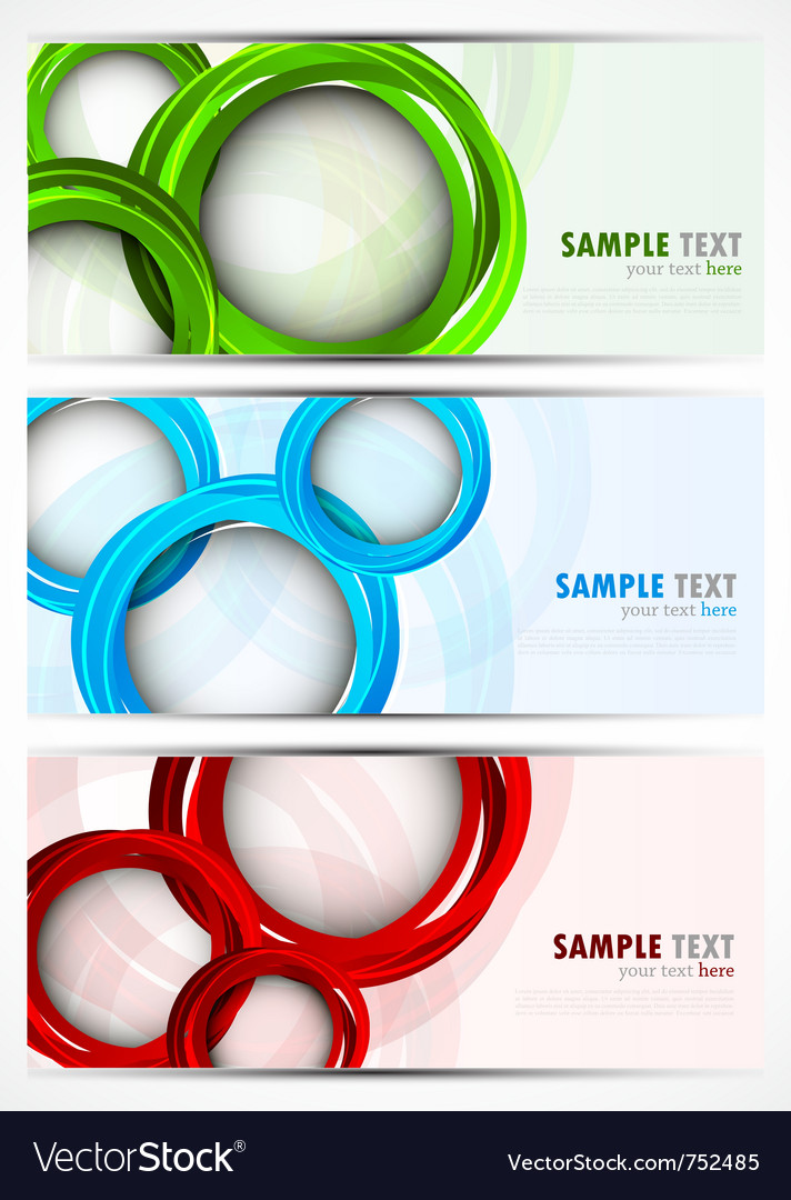 Set banners with circles Royalty Free Vector Image