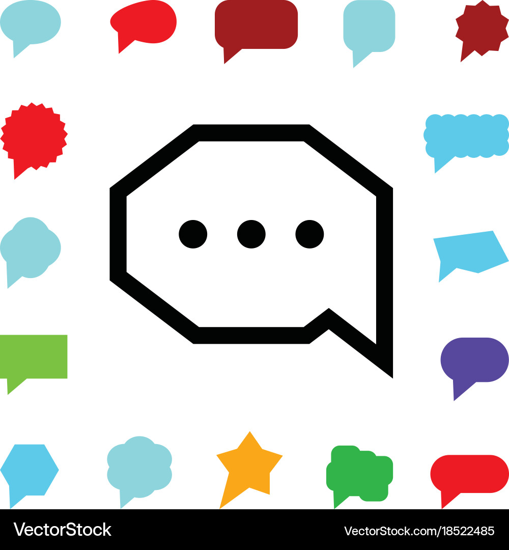 Speech bubble icon Royalty Free Vector Image - VectorStock