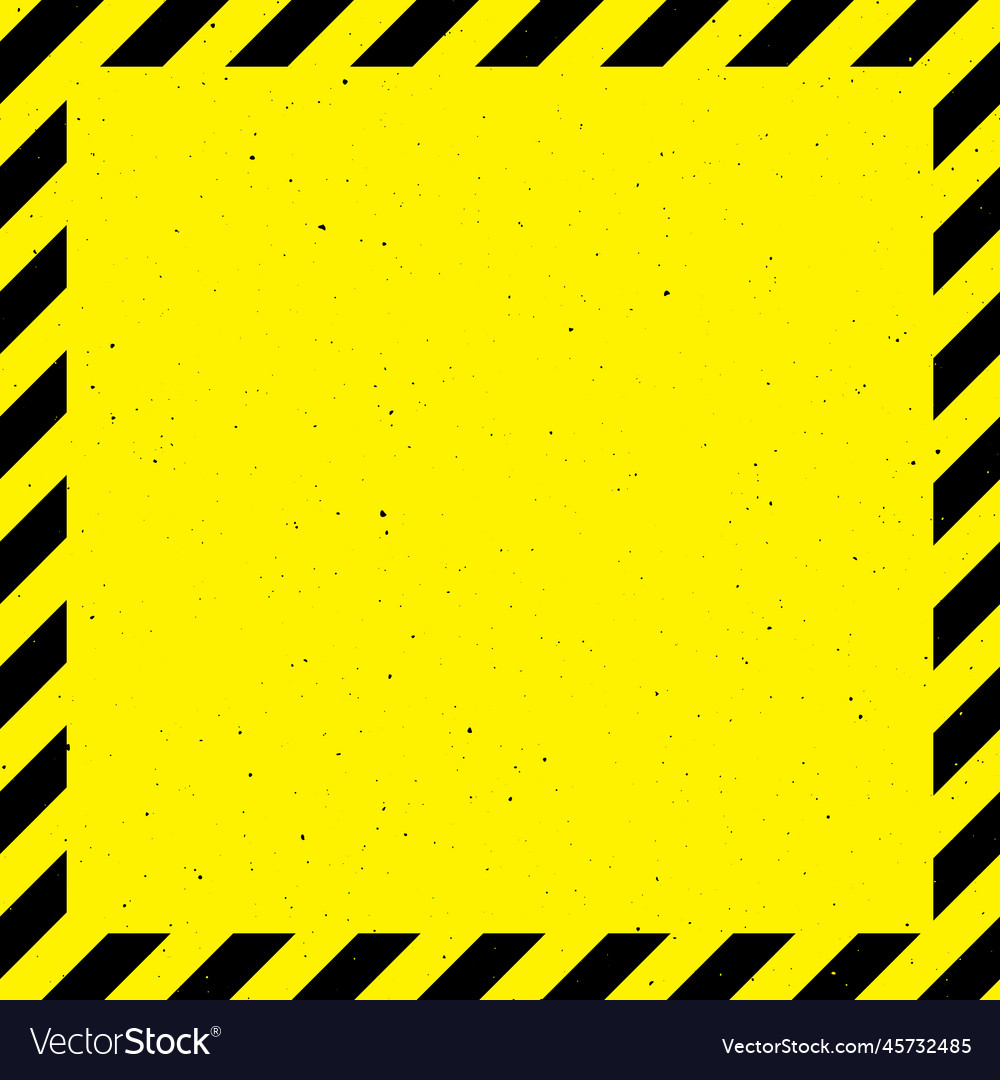 Textured caution tape frame background yellow