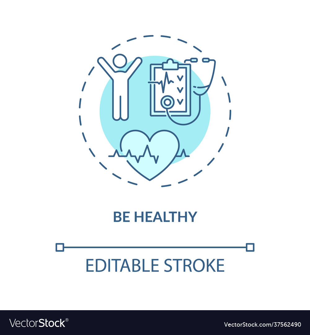 Be healthy concept icon Royalty Free Vector Image