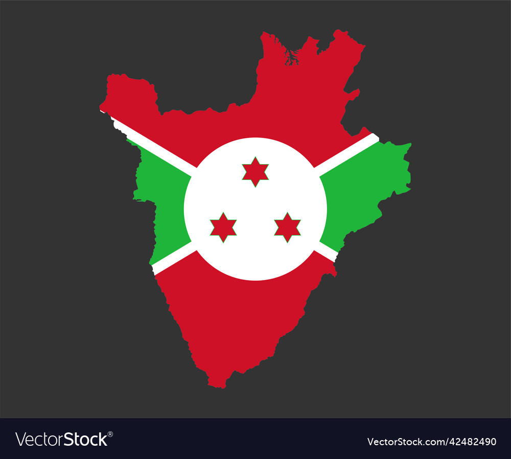 Burundi flag national africa emblem map design Vector Image