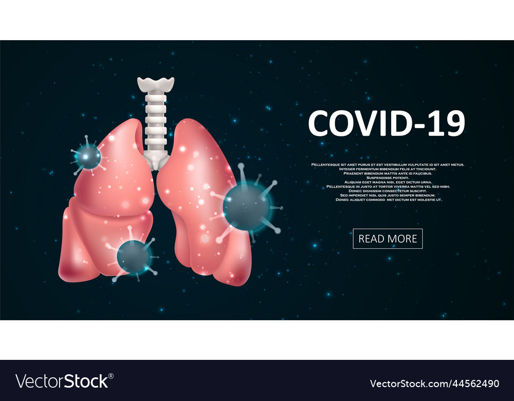 Lung infection covid Royalty Free Vector Image