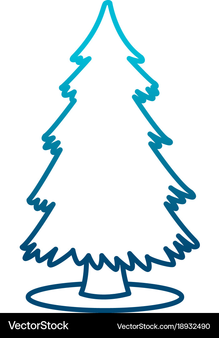 Tree pine isolated Royalty Free Vector Image - VectorStock