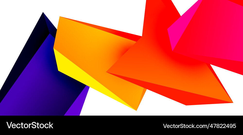 3d low poly triangle geometric design Royalty Free Vector