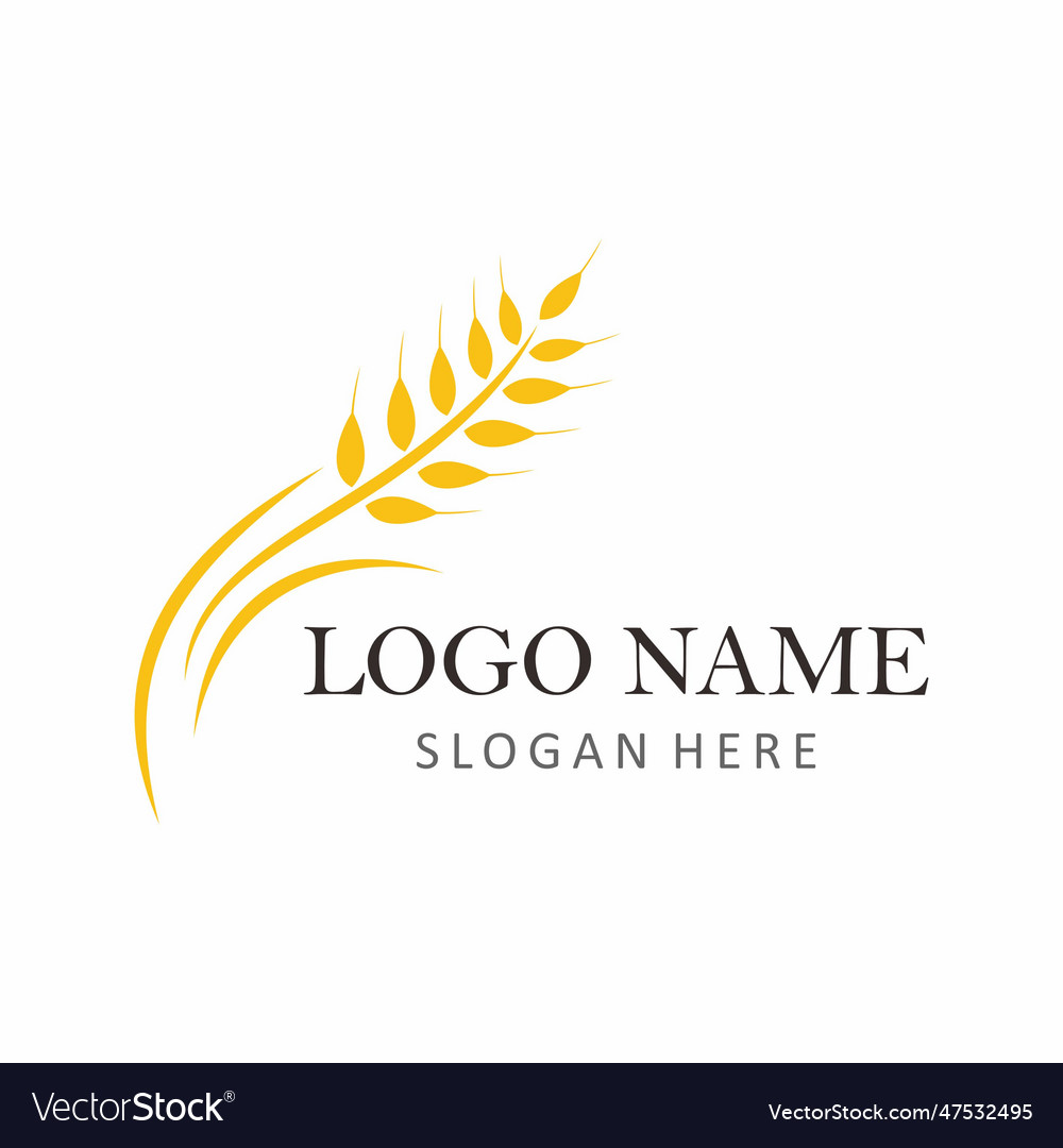 Agriculture wheat logo Royalty Free Vector Image