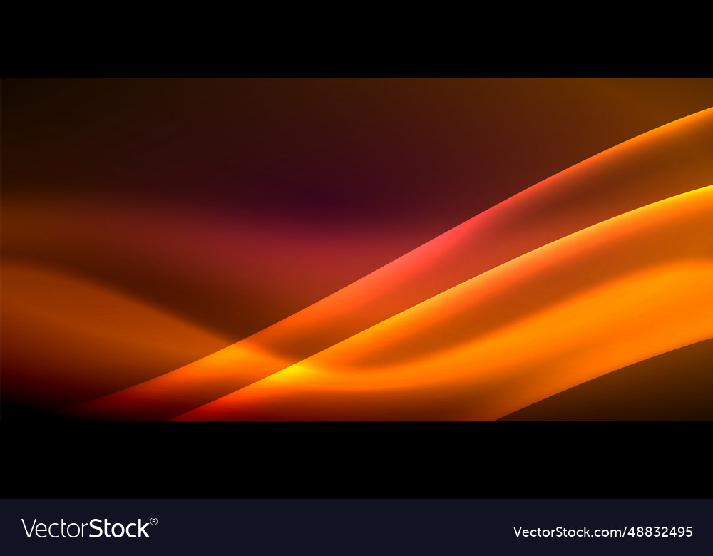 Dynamic waves in ethereal glow of neon lights Vector Image