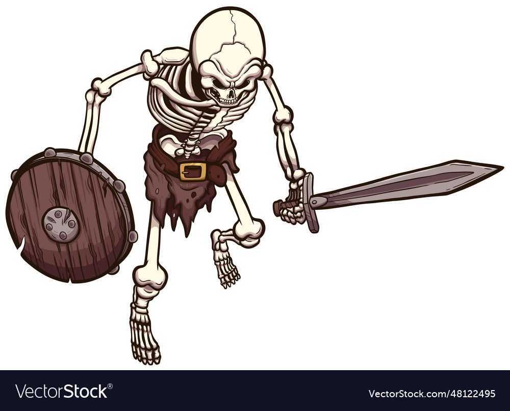 Skeleton warrior Royalty Free Vector Image - VectorStock