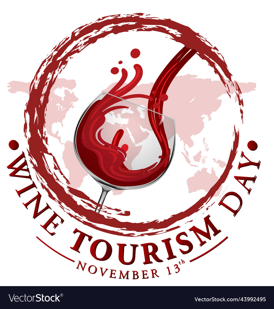 Wine tourism day poster template