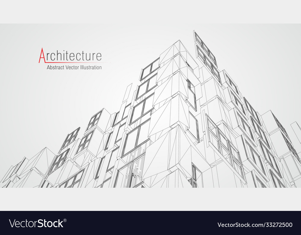 Architecture line background building Royalty Free Vector