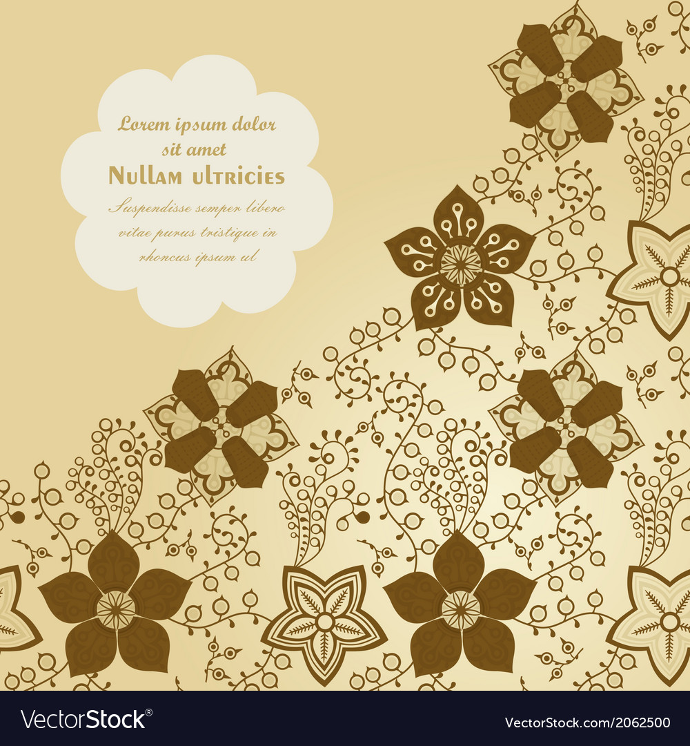 Floral background spring theme greeting card Vector Image