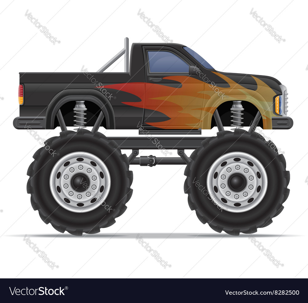 Monster truck 01 Royalty Free Vector Image - VectorStock